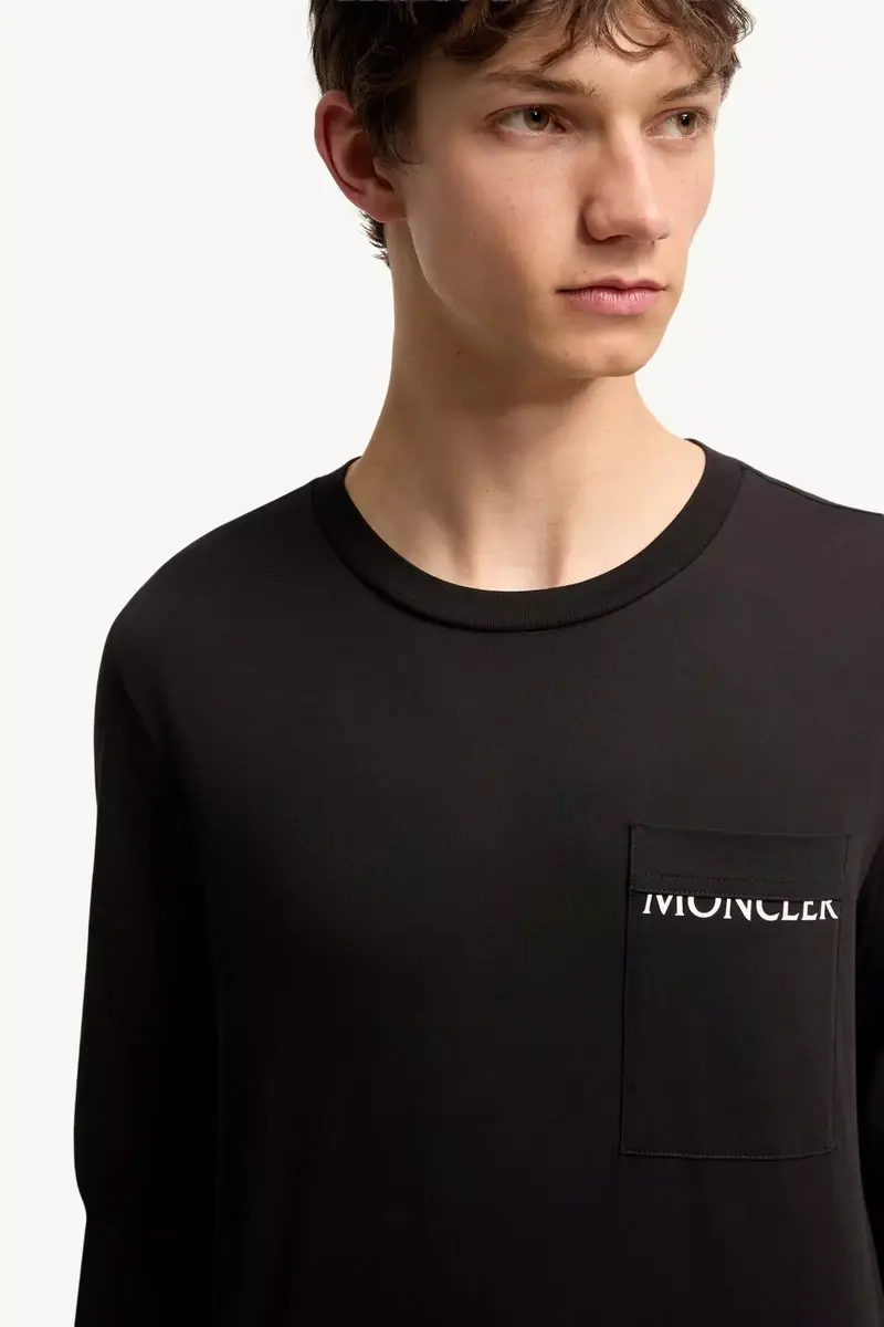 Moncler Logo Cotton Long Sleeve T-shirt | Thumbnail 7 Moncler Logo Cotton Long Sleeve T-shirt | Thumbnail 7