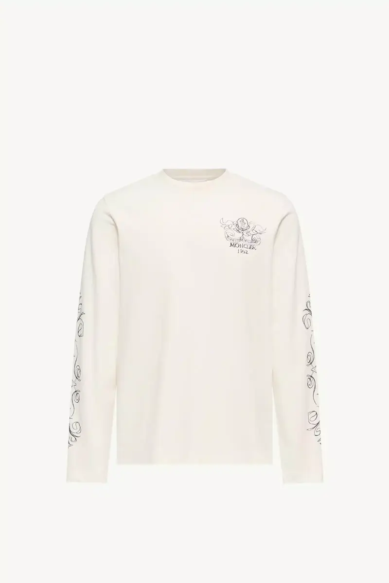 Moncler Logo Motif Cotton Long Sleeve T-shirt | Thumbnail 2 Moncler Logo Motif Cotton Long Sleeve T-shirt | Thumbnail 2