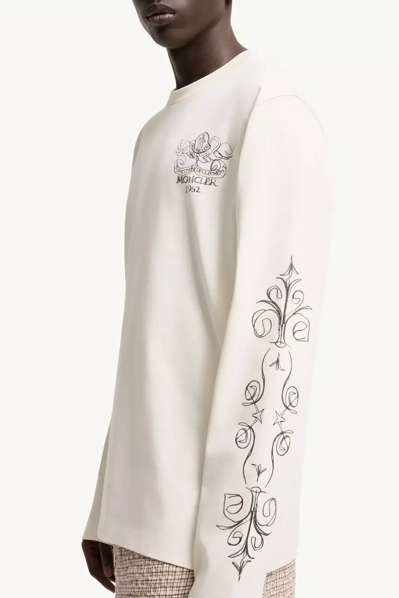 Moncler Logo Motif Cotton Long Sleeve T-shirt | Thumbnail 7 Moncler Logo Motif Cotton Long Sleeve T-shirt | Thumbnail 7
