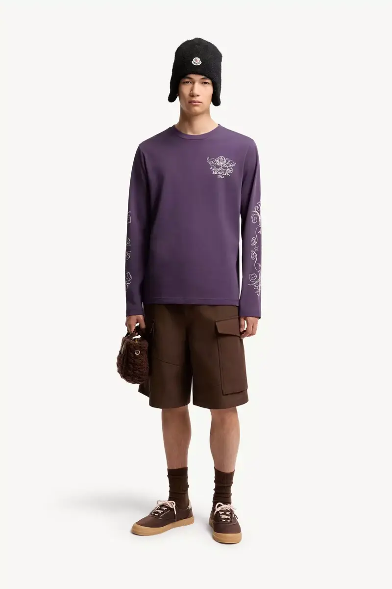 Moncler Logo Motif Cotton Long Sleeve T-shirt | Thumbnail 3