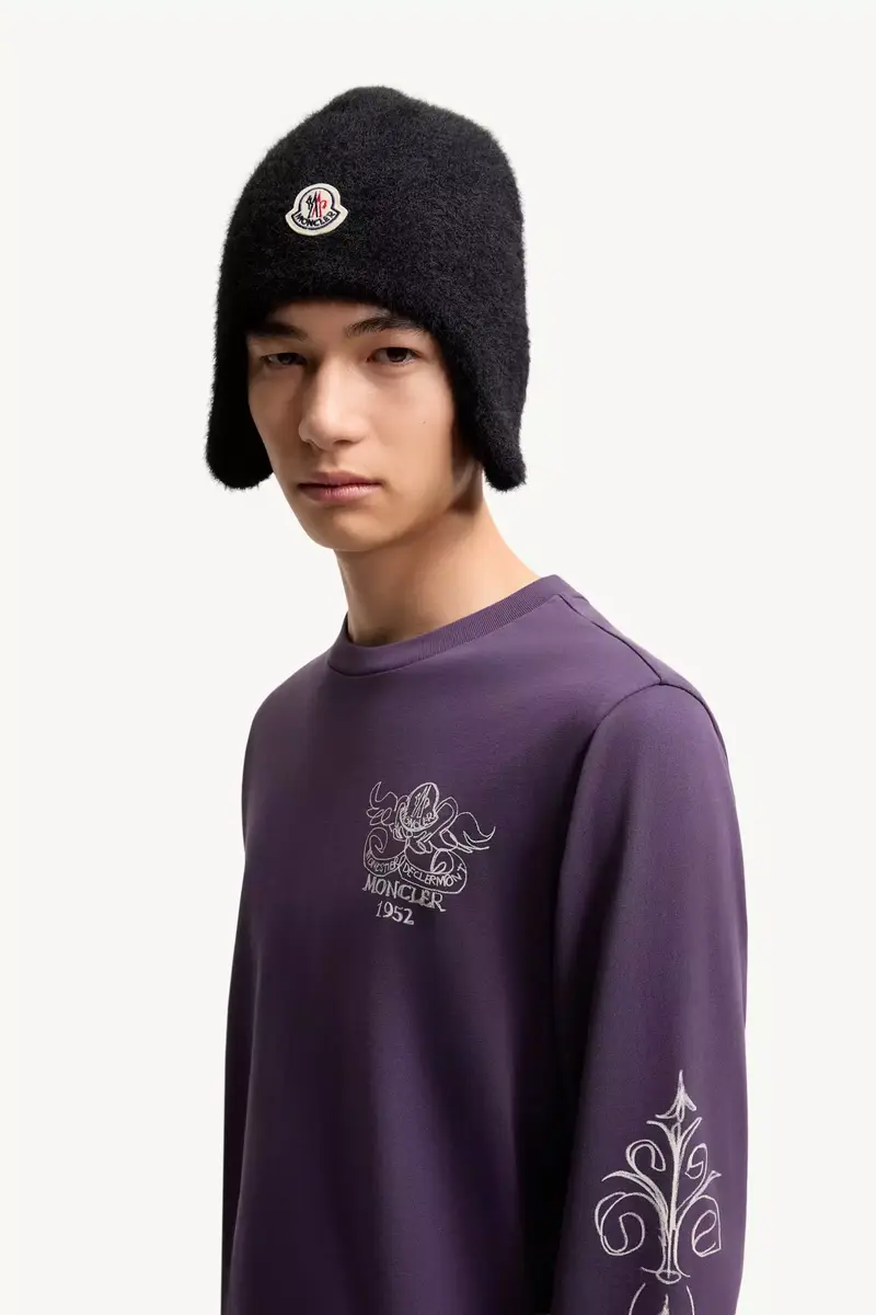 Moncler Logo Motif Cotton Long Sleeve T-shirt | Thumbnail 4