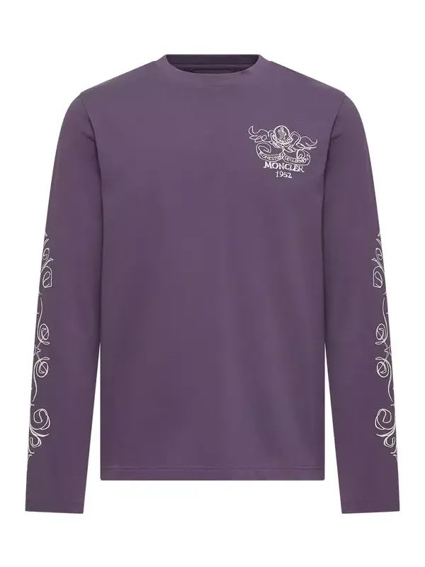 Moncler Logo Motif Cotton Long Sleeve T-shirt
