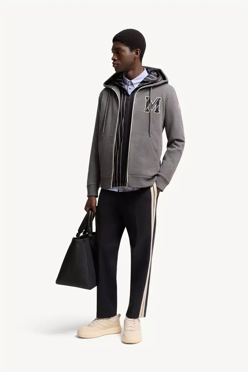 Moncler Monogram Cotton Zip-up Hoodie | Thumbnail 3 Moncler Monogram Cotton Zip-up Hoodie | Thumbnail 3