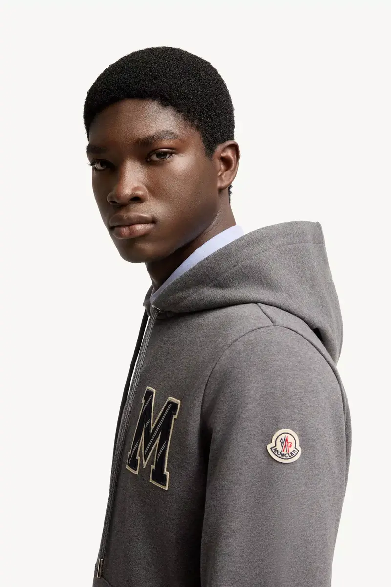 Moncler Monogram Cotton Zip-up Hoodie | Thumbnail 4 Moncler Monogram Cotton Zip-up Hoodie | Thumbnail 4