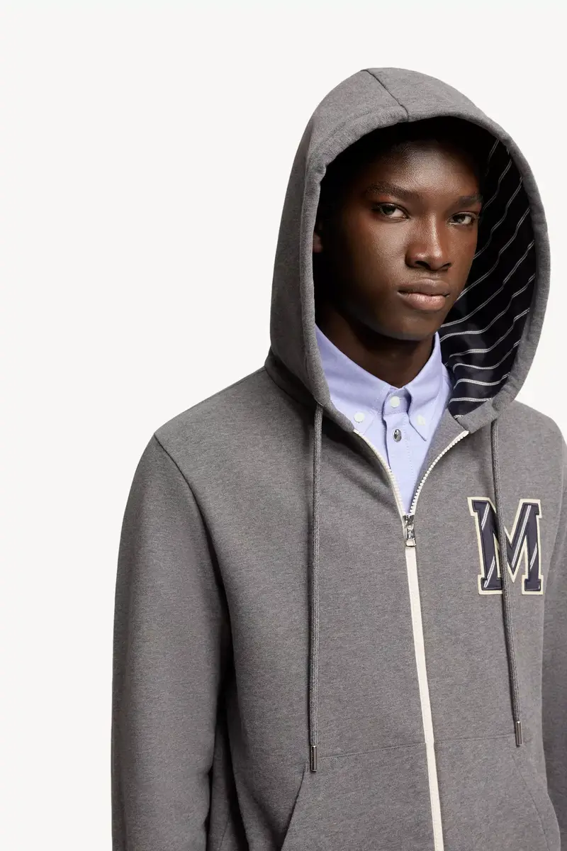 Moncler Monogram Cotton Zip-up Hoodie | Thumbnail 7 Moncler Monogram Cotton Zip-up Hoodie | Thumbnail 7