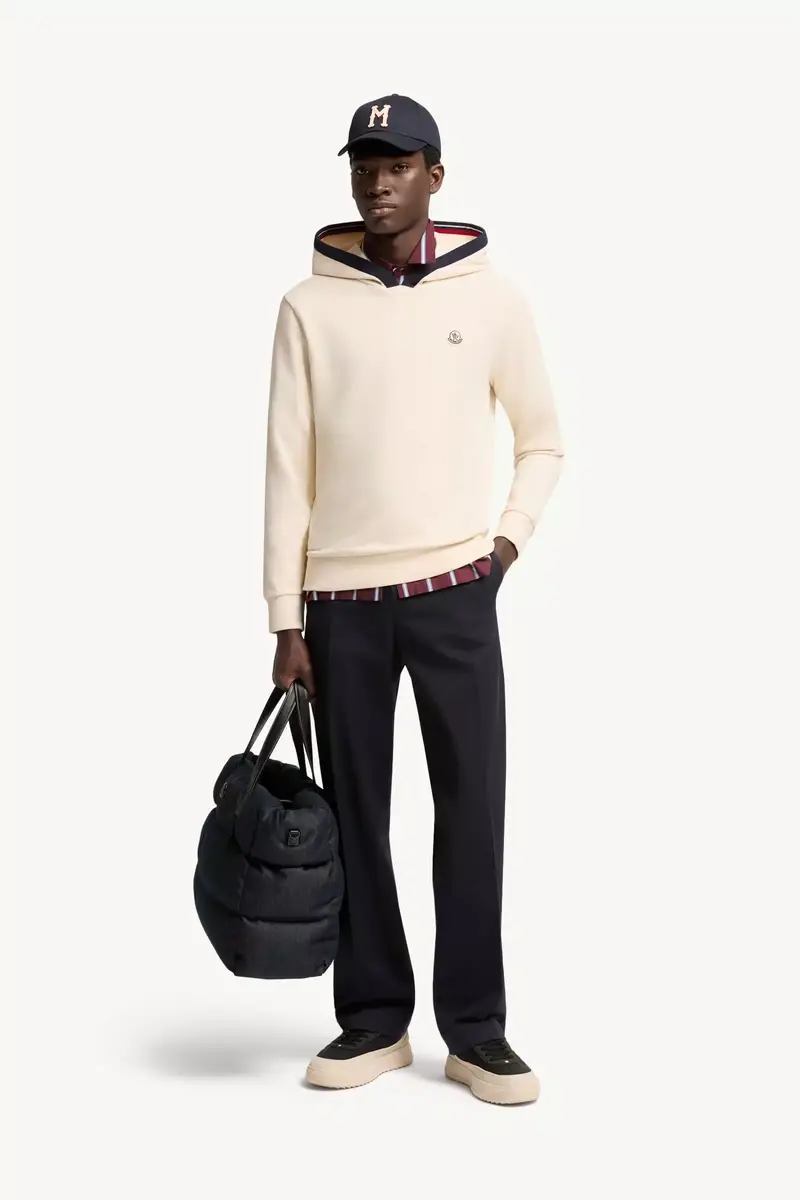 Moncler Brushed Cotton Logo Hoodie | Thumbnail 3 Moncler Brushed Cotton Logo Hoodie | Thumbnail 3