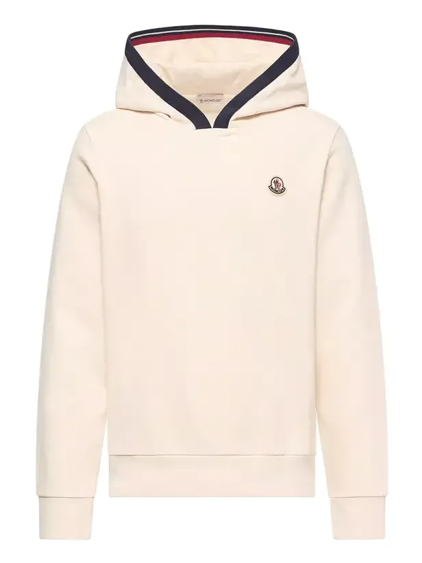 Moncler Brushed Cotton Logo Hoodie