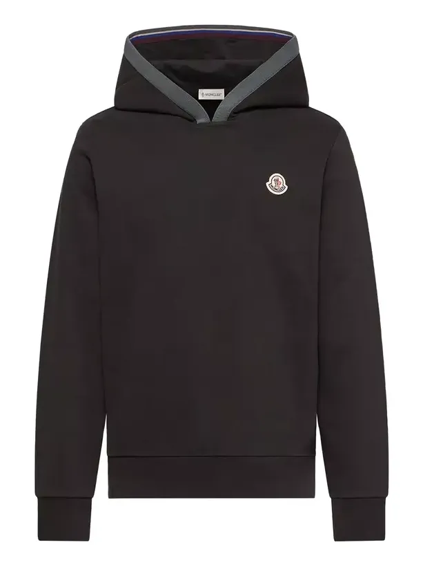 Moncler Brushed Cotton Logo Hoodie