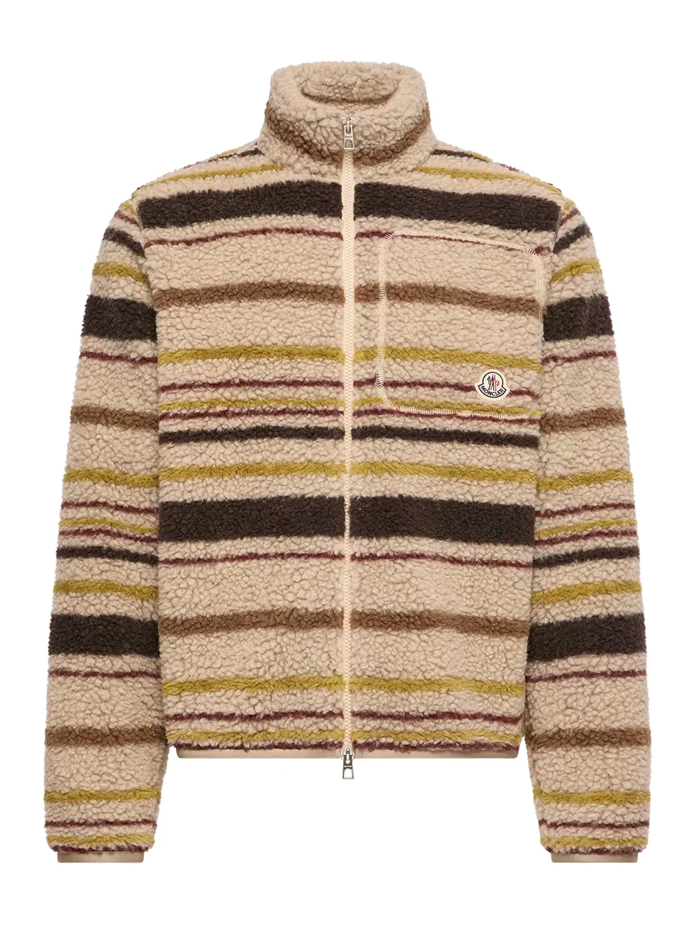 Striped Teddy Zip-up Cardigan Striped Teddy Zip-up Cardigan
