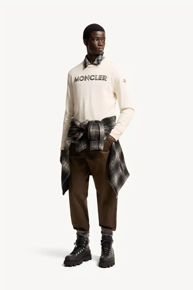 Moncler Logo Cotton Blend Sweatshirt | Thumbnail 3 Moncler Logo Cotton Blend Sweatshirt | Thumbnail 3