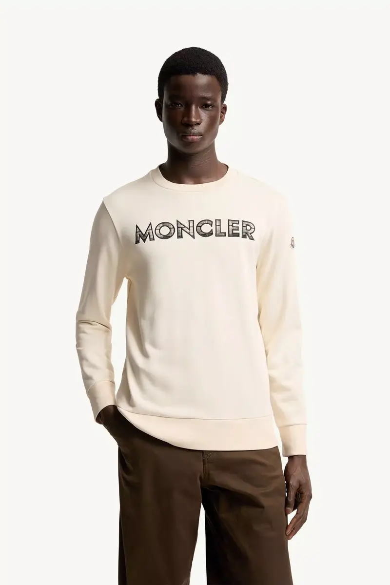Moncler Logo Cotton Blend Sweatshirt | Thumbnail 5 Moncler Logo Cotton Blend Sweatshirt | Thumbnail 5