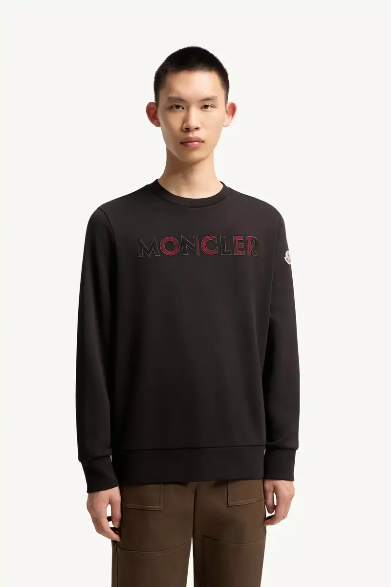 Moncler Logo Cotton Blend Sweatshirt | Thumbnail 5 Moncler Logo Cotton Blend Sweatshirt | Thumbnail 5