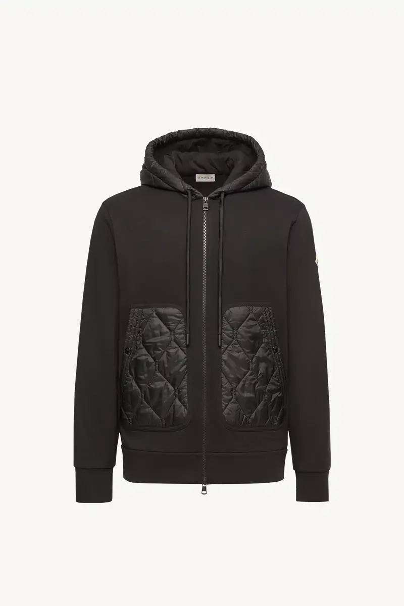 Moncler Diamond Quilted Cotton Blend Zip-up Hoodie | Thumbnail 2