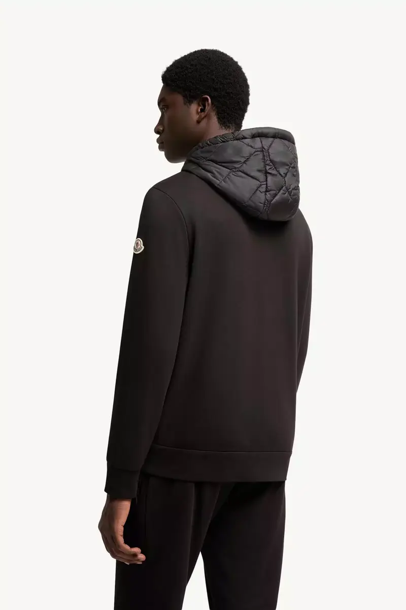 Moncler Diamond Quilted Cotton Blend Zip-up Hoodie | Thumbnail 6