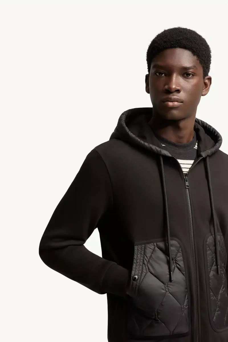 Moncler Diamond Quilted Cotton Blend Zip-up Hoodie | Thumbnail 7
