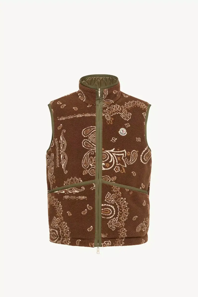 Moncler Reversible Paisley Print Padded Teddy Vest | Thumbnail 2 Moncler Reversible Paisley Print Padded Teddy Vest | Thumbnail 2