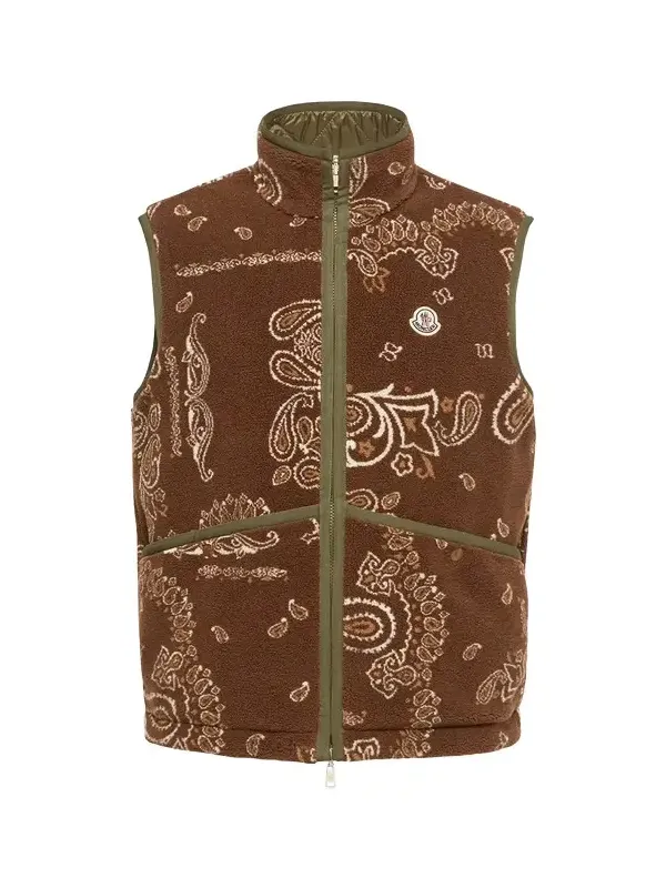 Reversible Paisley Print Padded Teddy Vest Reversible Paisley Print Padded Teddy Vest