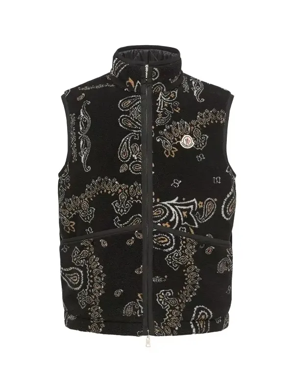 Reversible Paisley Print Padded Teddy Vest Reversible Paisley Print Padded Teddy Vest