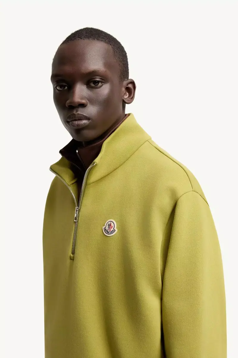 Moncler Logo Cotton Zip-up Sweatshirt | Thumbnail 4