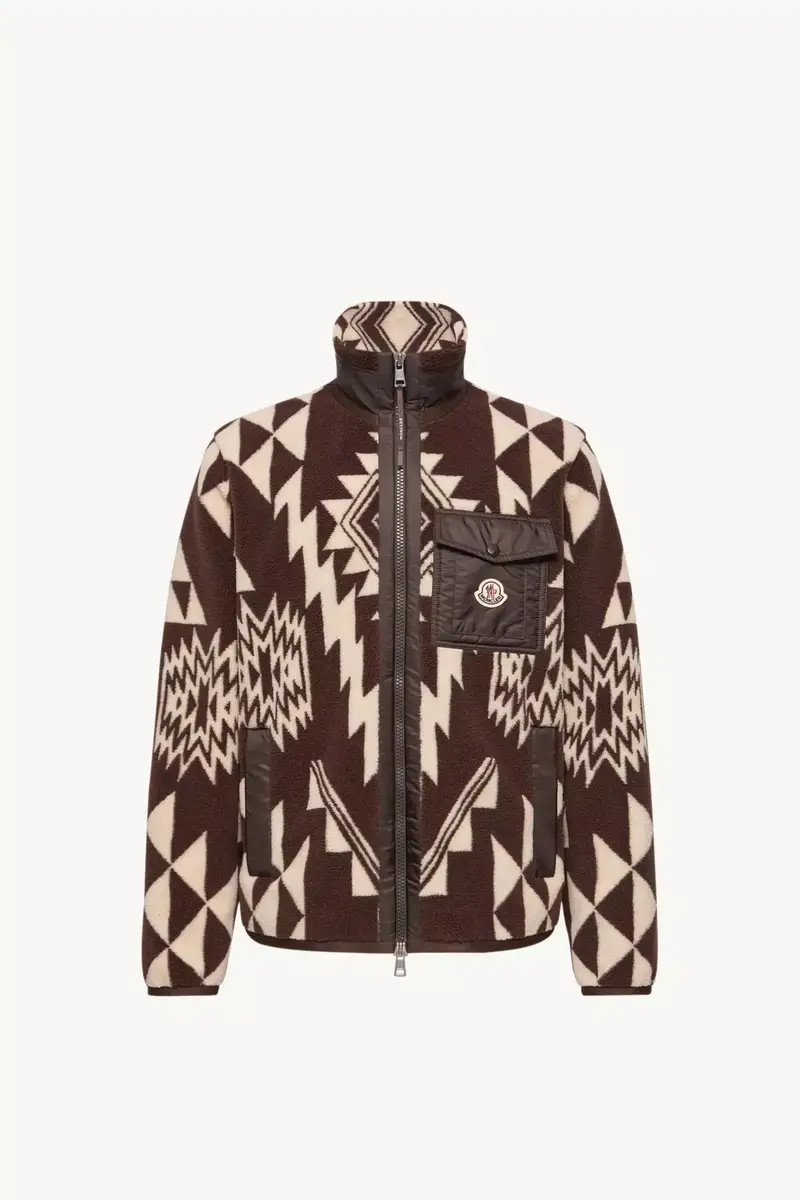 Moncler Geometric Teddy Zip-up Hoodie | Thumbnail 2
