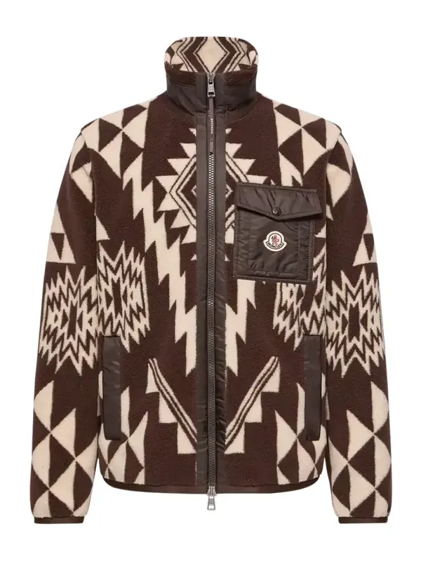 Geometric Teddy Zip-up Hoodie Geometric Teddy Zip-up Hoodie