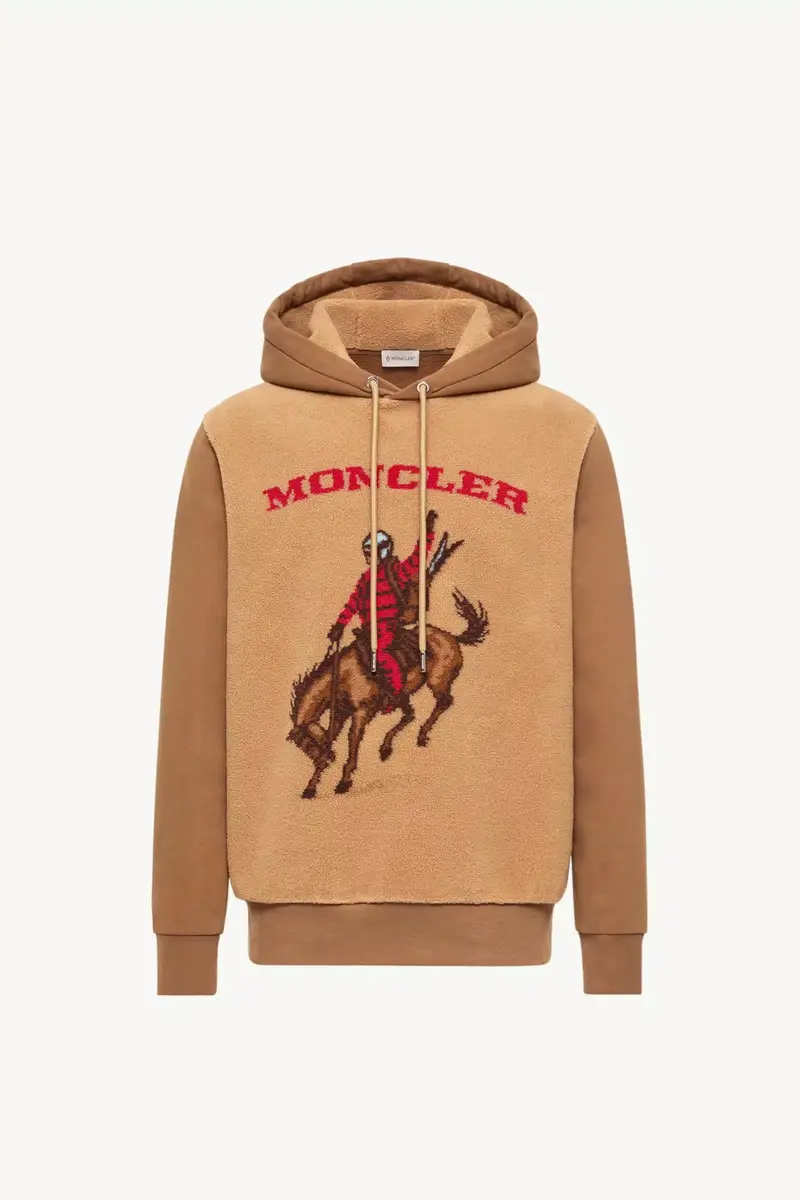 Moncler Horse Jacquard Teddy Hoodie | Thumbnail 2 Moncler Horse Jacquard Teddy Hoodie | Thumbnail 2