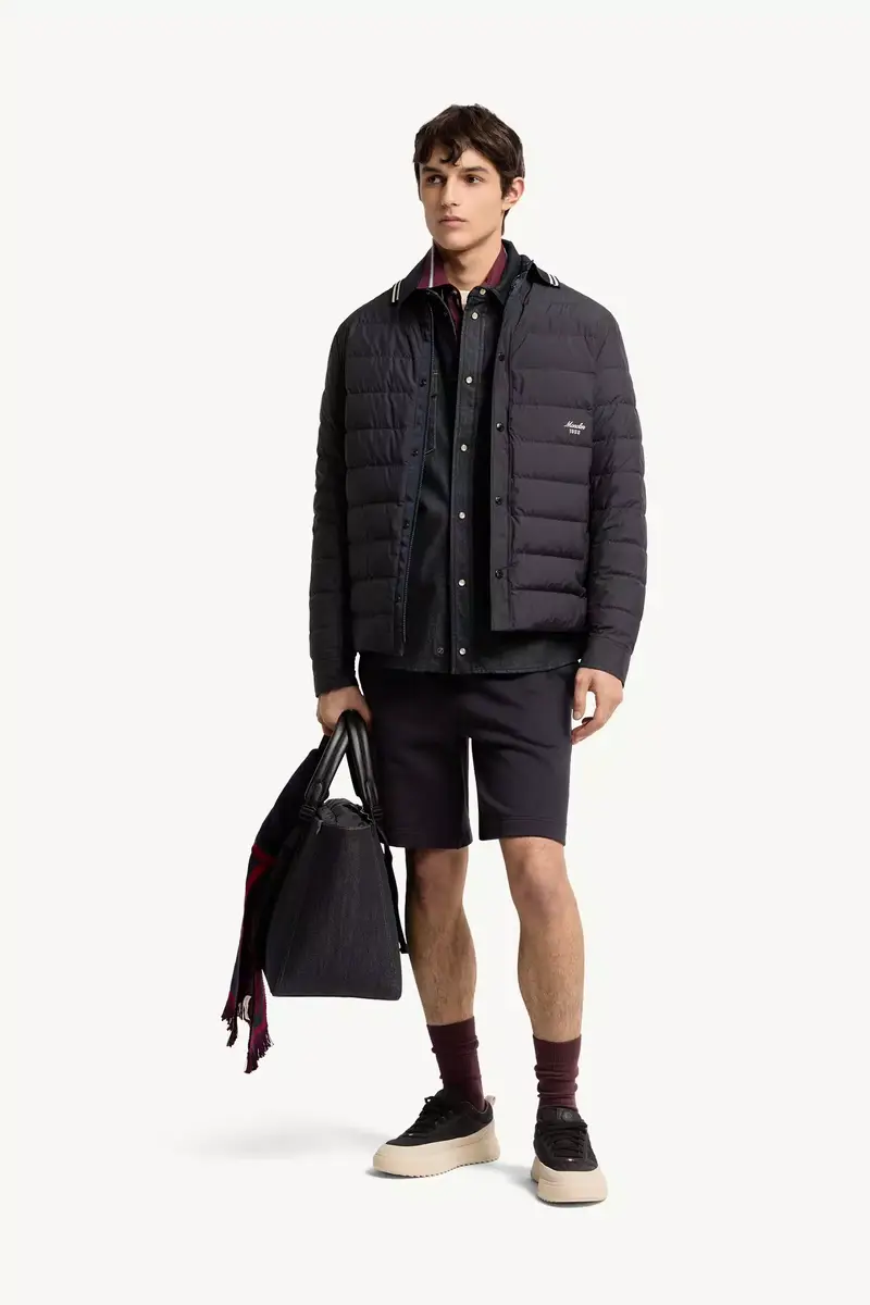 Moncler Striped Trim Cotton Fleece Shorts | Thumbnail 3 Moncler Striped Trim Cotton Fleece Shorts | Thumbnail 3