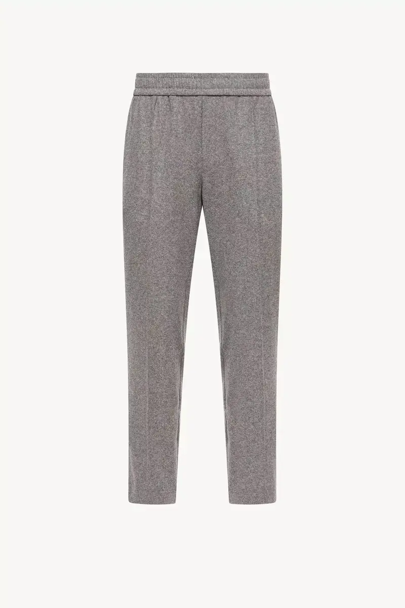 Moncler Leather Logo Flannel Pants | Thumbnail 2 Moncler Leather Logo Flannel Pants | Thumbnail 2