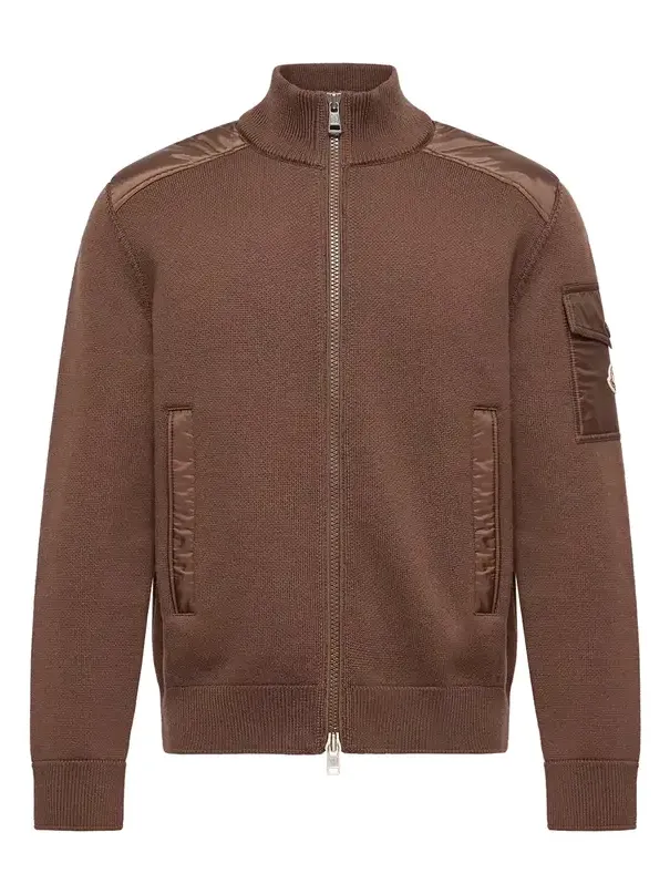 Padded Wool Zip-up Cardigan Padded Wool Zip-up Cardigan
