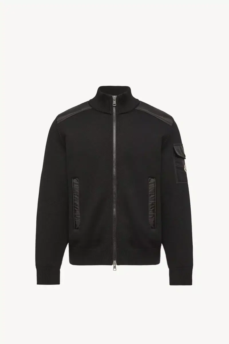 Moncler Padded Wool Zip-up Cardigan | Thumbnail 2 Moncler Padded Wool Zip-up Cardigan | Thumbnail 2