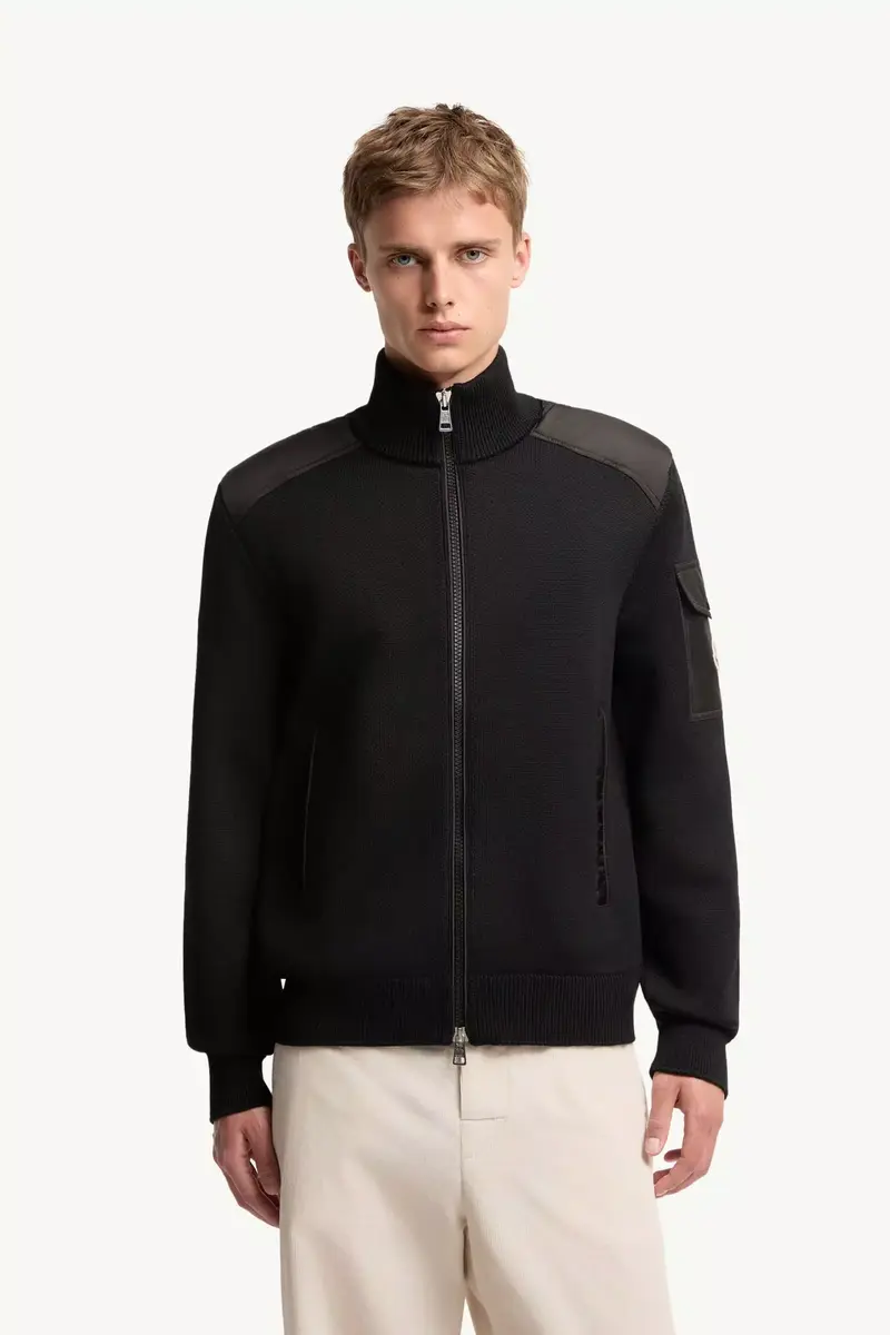 Moncler Padded Wool Zip-up Cardigan | Thumbnail 5 Moncler Padded Wool Zip-up Cardigan | Thumbnail 5