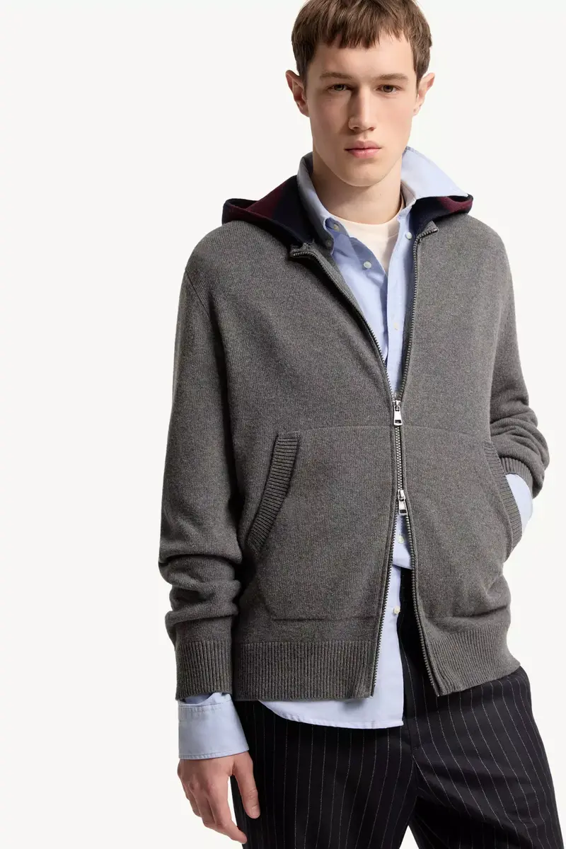 Moncler Striped Hood Wool & Cashmere Cardigan | Thumbnail 7 Moncler Striped Hood Wool & Cashmere Cardigan | Thumbnail 7