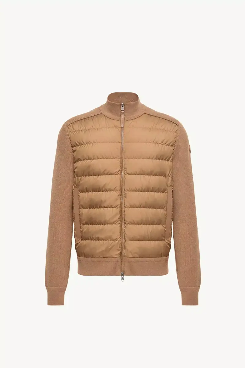 Moncler Wool & Cashmere Blend Padded Zip-up Cardigan | Thumbnail 2