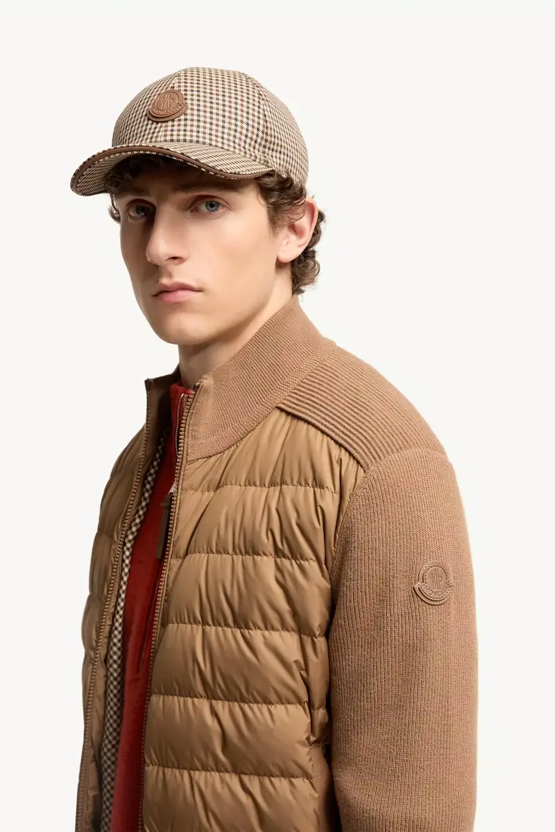 Moncler Wool & Cashmere Blend Padded Zip-up Cardigan | Thumbnail 4