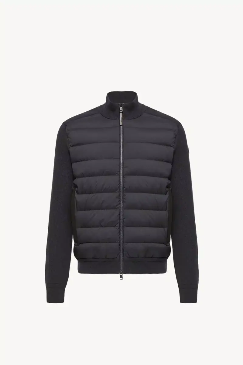 Moncler Wool & Cashmere Blend Padded Zip-up Cardigan | Thumbnail 2