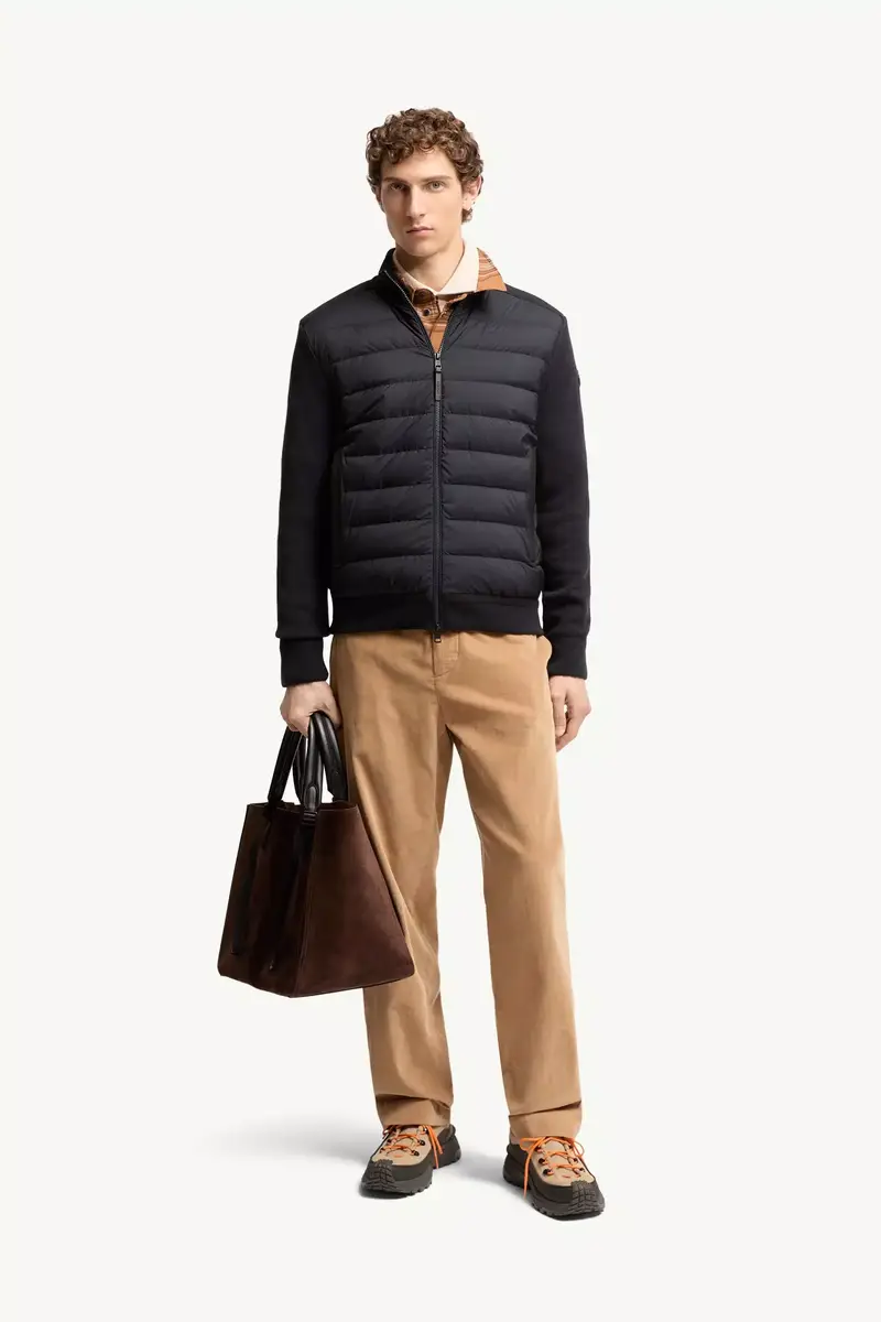 Moncler Wool & Cashmere Blend Padded Zip-up Cardigan | Thumbnail 3