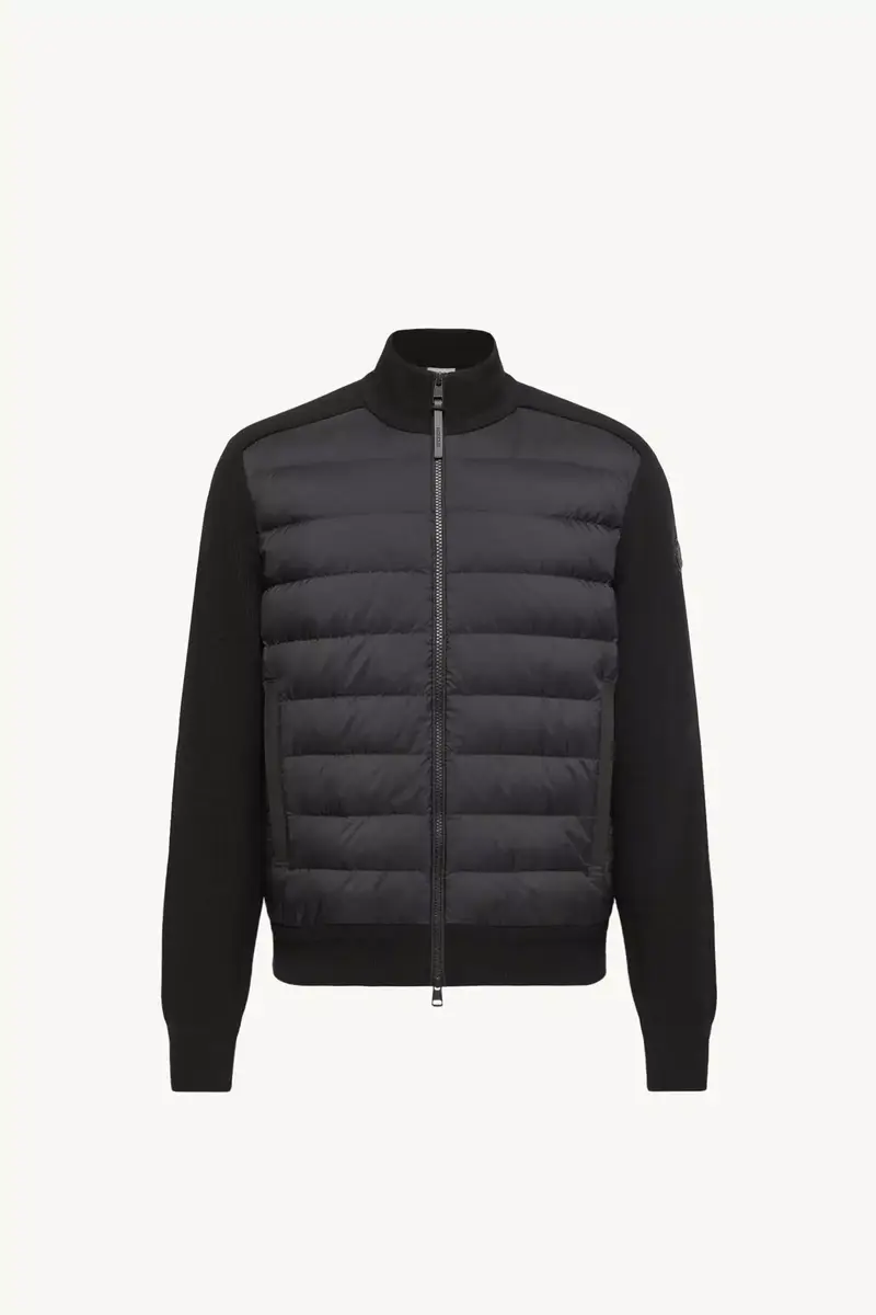 Moncler Wool & Cashmere Blend Padded Zip-up Cardigan | Thumbnail 2
