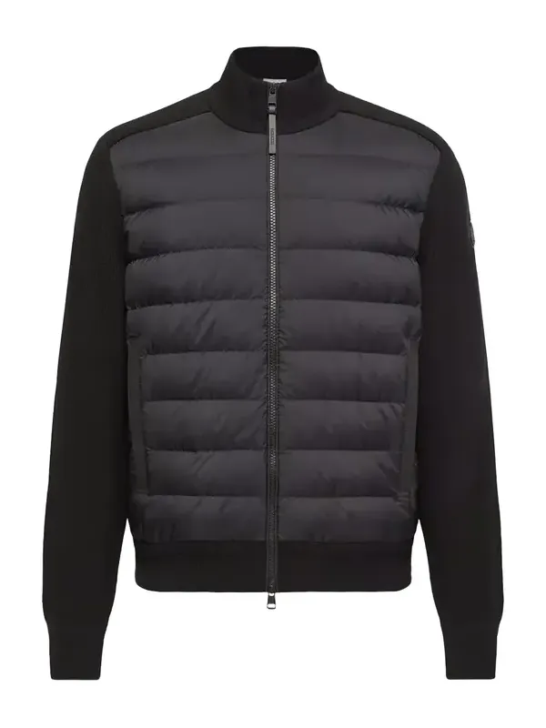 Wool & Cashmere Blend Padded Zip-up Cardigan Wool & Cashmere Blend Padded Zip-up Cardigan