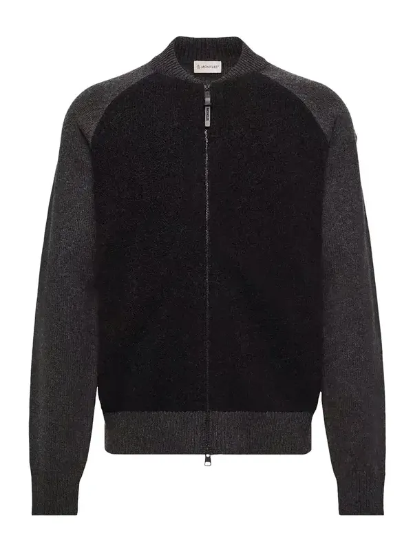 Bouclé Wool & Cashmere Blend Zip Cardigan Bouclé Wool & Cashmere Blend Zip Cardigan