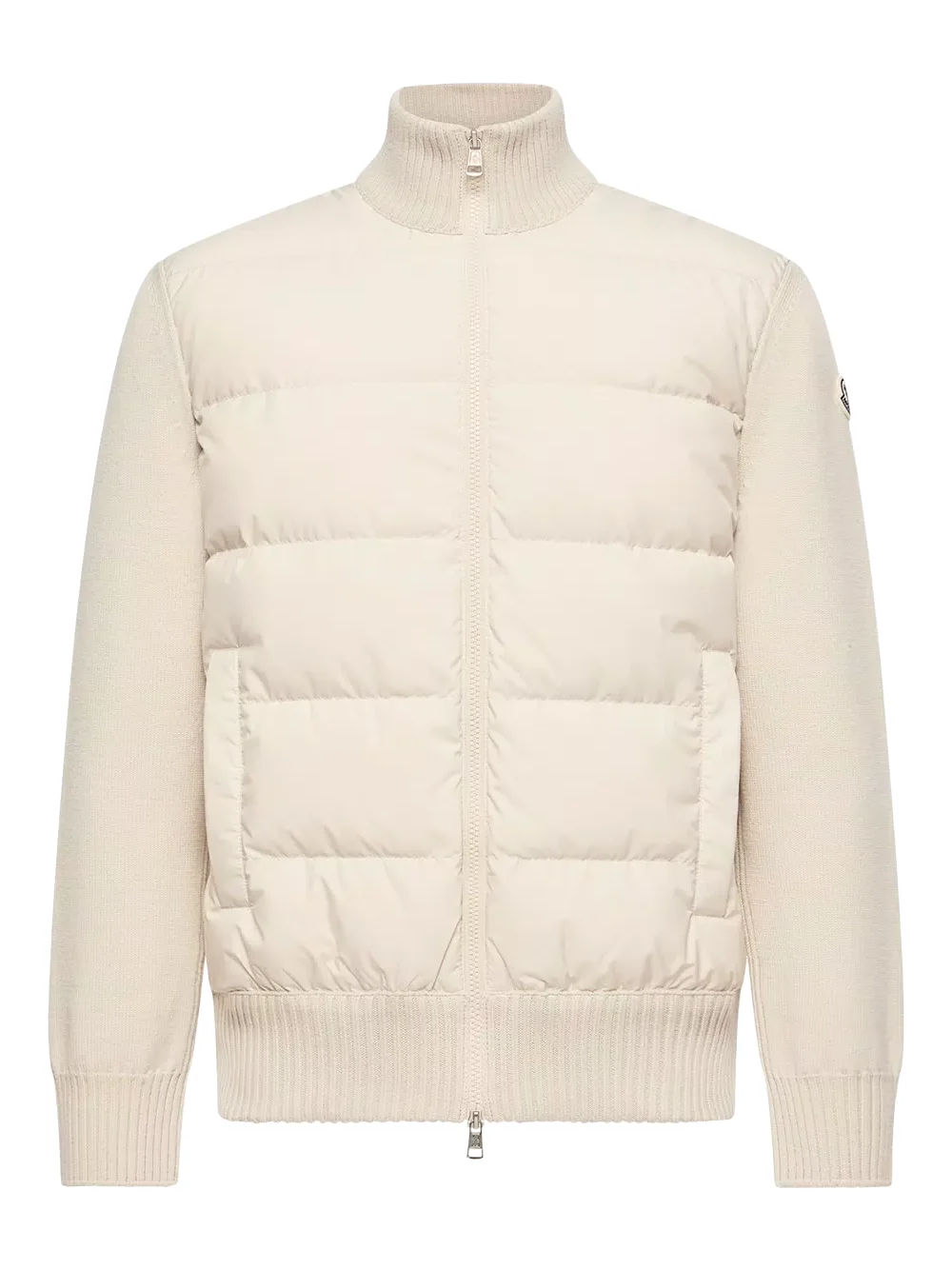 Padded Wool Zip-up Cardigan
