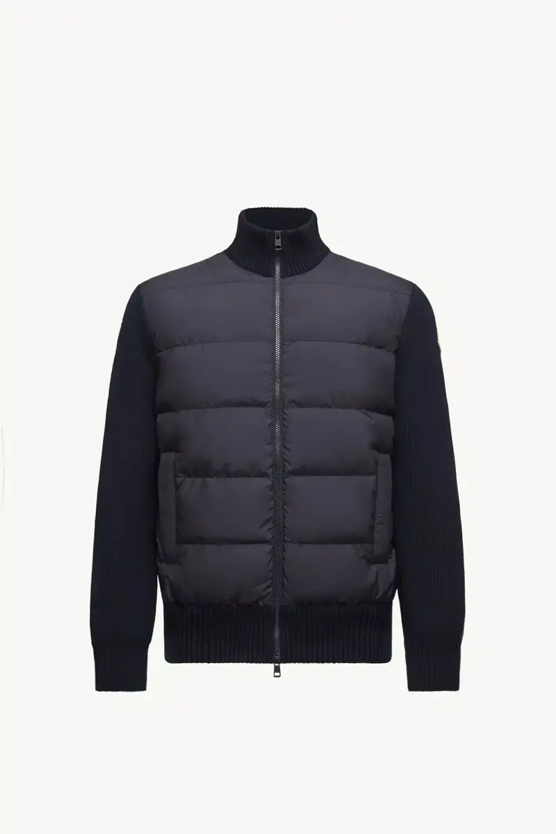 Moncler Padded Wool Zip-up Cardigan | Thumbnail 2 Moncler Padded Wool Zip-up Cardigan | Thumbnail 2
