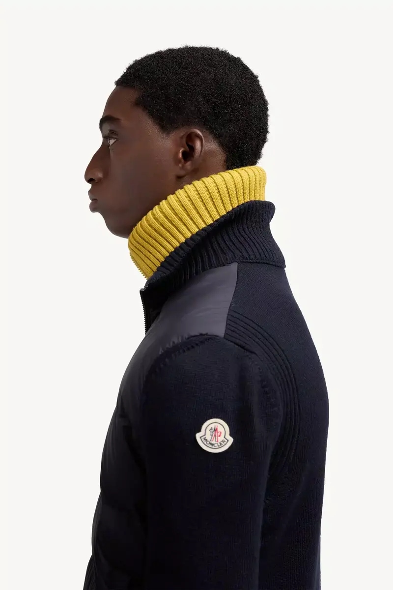 Moncler Padded Wool Zip-up Cardigan | Thumbnail 4 Moncler Padded Wool Zip-up Cardigan | Thumbnail 4