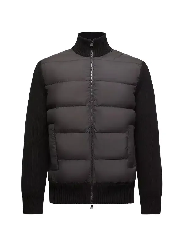 Padded Wool Zip-up Cardigan Padded Wool Zip-up Cardigan