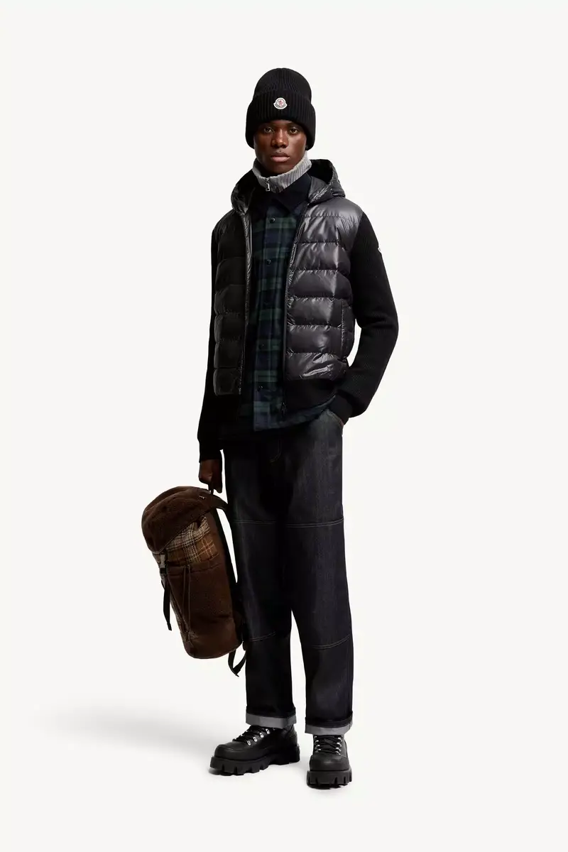 Moncler Padded Wool Zip-up Hoodie | Thumbnail 3 Moncler Padded Wool Zip-up Hoodie | Thumbnail 3