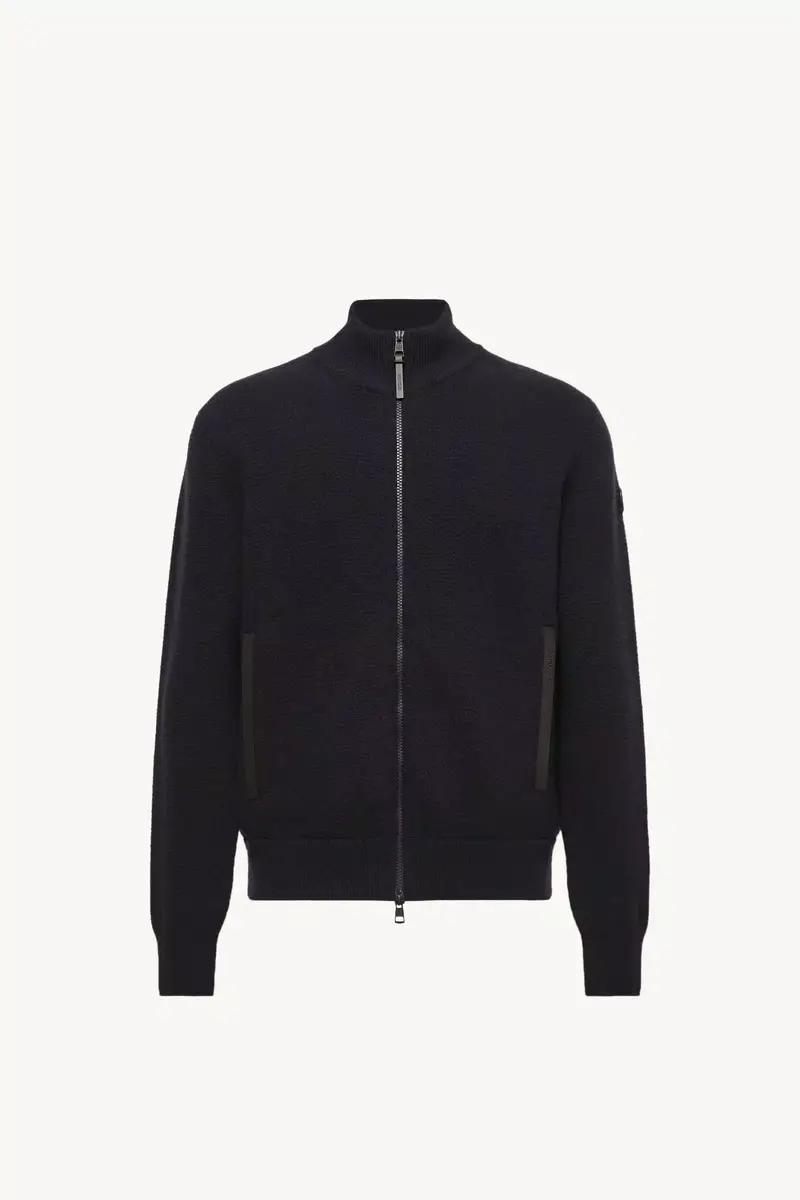 Moncler Wool & Cashmere Blend Zip-up Cardigan | Thumbnail 2 Moncler Wool & Cashmere Blend Zip-up Cardigan | Thumbnail 2