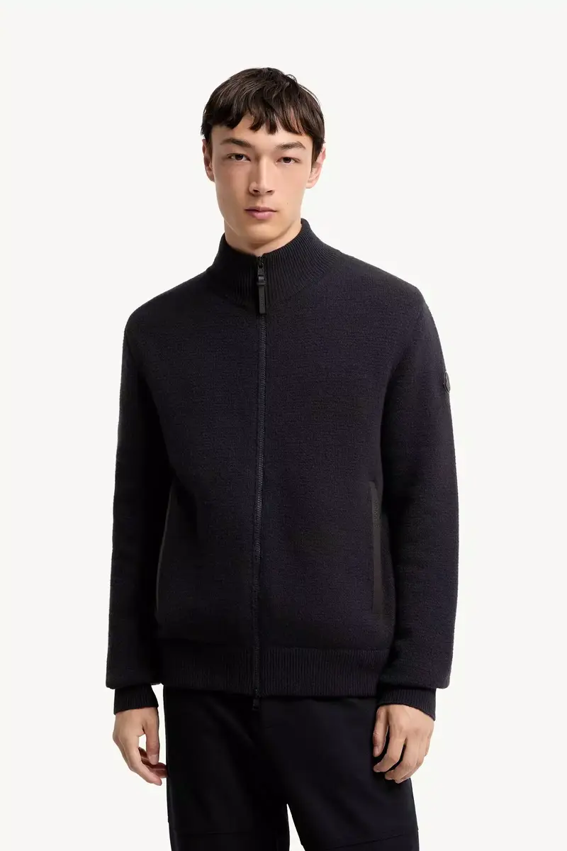 Moncler Wool & Cashmere Blend Zip-up Cardigan | Thumbnail 5 Moncler Wool & Cashmere Blend Zip-up Cardigan | Thumbnail 5