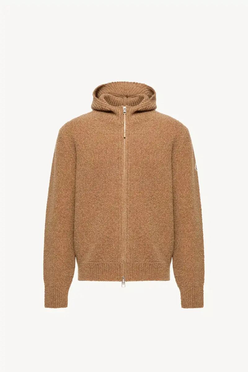 Moncler Bouclé Wool Blend Zip-up Hoodie | Thumbnail 2