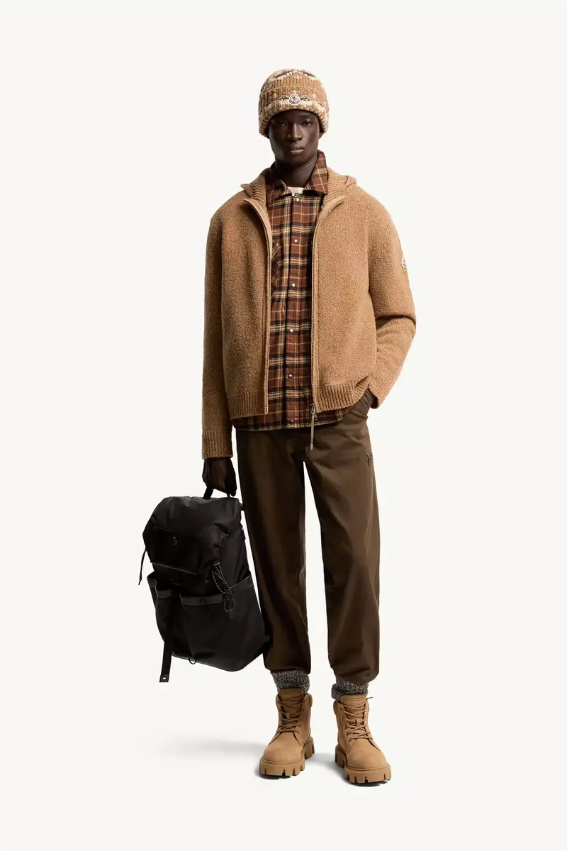 Moncler Bouclé Wool Blend Zip-up Hoodie | Thumbnail 3