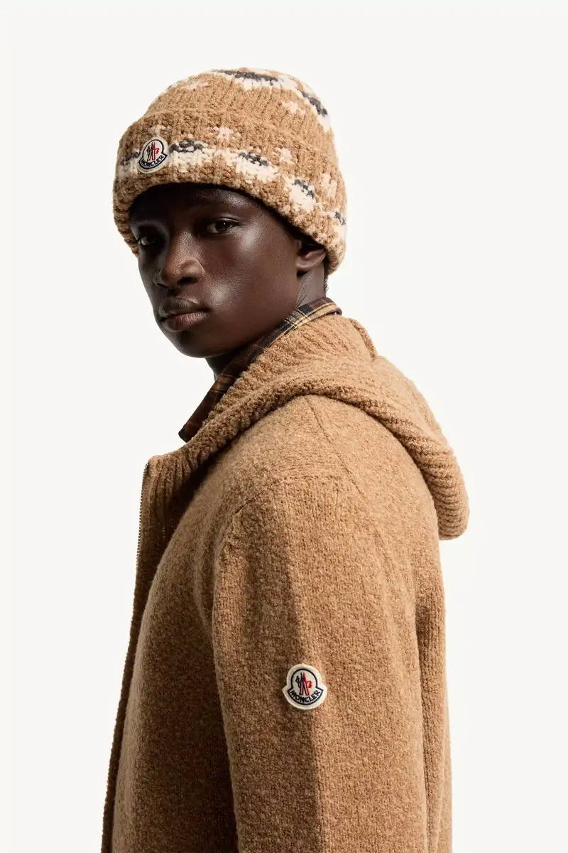 Moncler Bouclé Wool Blend Zip-up Hoodie | Thumbnail 4