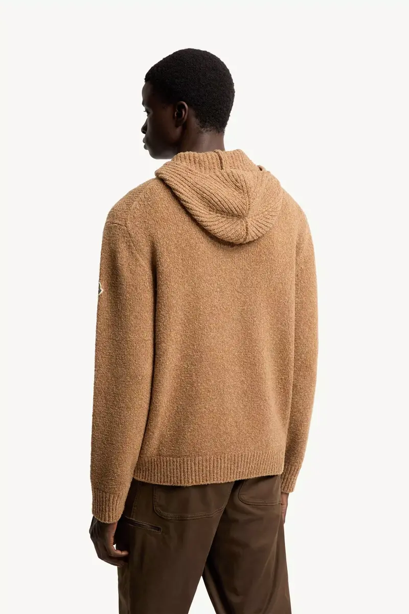 Moncler Bouclé Wool Blend Zip-up Hoodie | Thumbnail 6